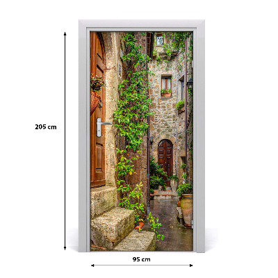 Autocolante para porta ruas italianas