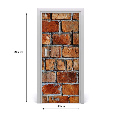 Adesivo em porta Parede de tijolos