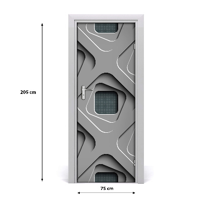 Papel de parede em porta Abstração 3D