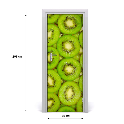Papel de parede em porta Kiwi