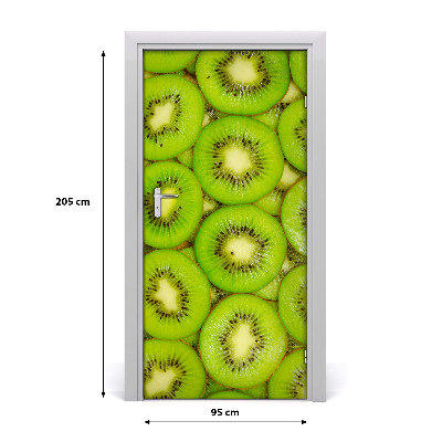 Papel de parede em porta Kiwi
