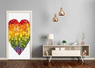 Autocolante para porta Coração de fruta