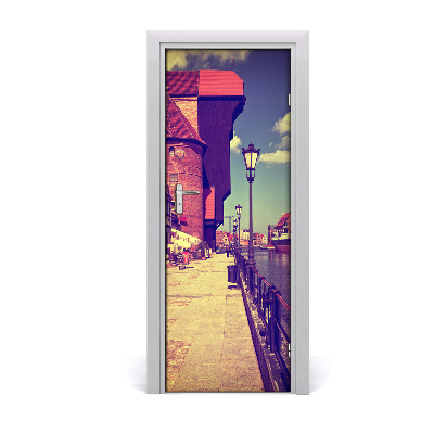 Papel de parede em porta Gdansk, Polônia