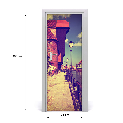 Papel de parede em porta Gdansk, Polônia