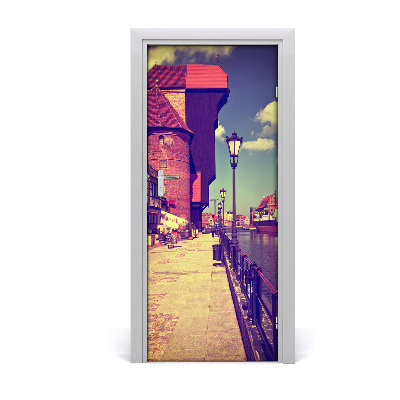 Papel de parede em porta Gdansk, Polônia