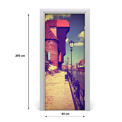 Papel de parede em porta Gdansk, Polônia