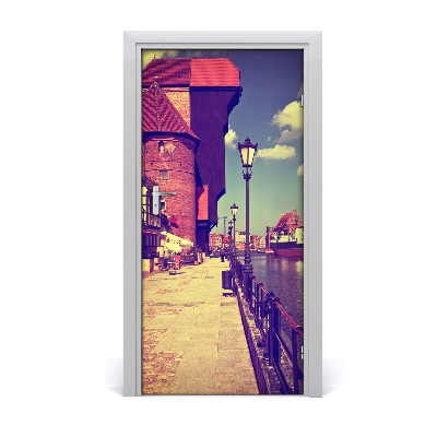 Papel de parede em porta Gdansk, Polônia