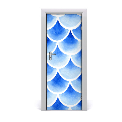Papel de parede em porta Escamas de peixe
