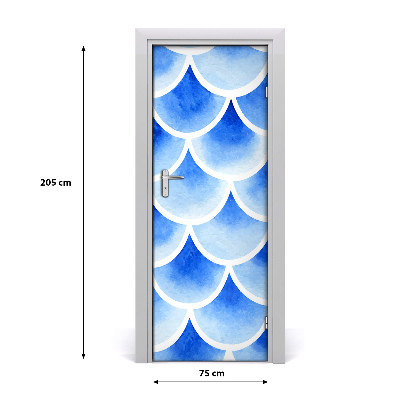 Papel de parede em porta Escamas de peixe