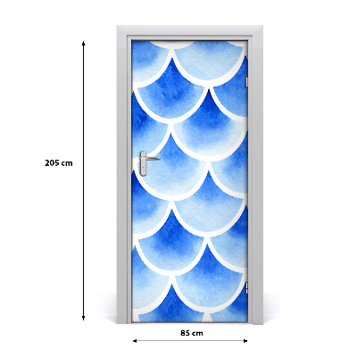 Papel de parede em porta Escamas de peixe