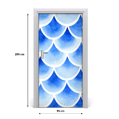Papel de parede em porta Escamas de peixe
