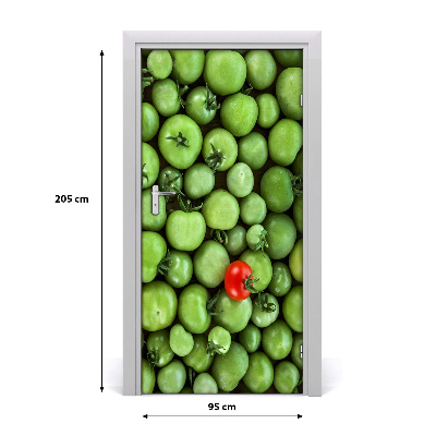 Papel de parede em porta tomate vermelho