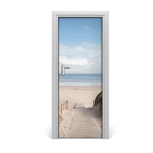 Adesivo em porta Caminho para a praia