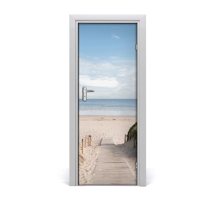 Adesivo em porta Caminho para a praia