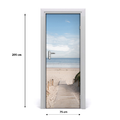 Adesivo em porta Caminho para a praia