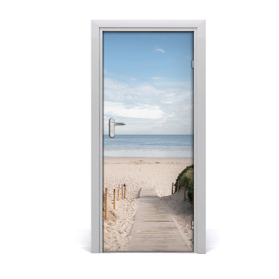 Adesivo em porta Caminho para a praia