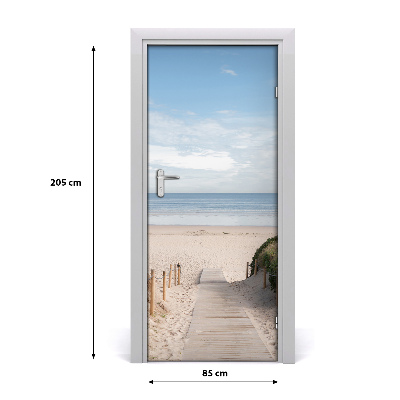 Adesivo em porta Caminho para a praia