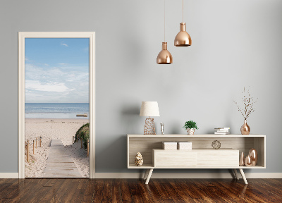 Adesivo em porta Caminho para a praia