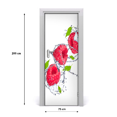 Autocolante para porta Framboesas