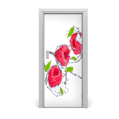 Autocolante para porta Framboesas