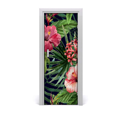 Papel de parede em porta Padrão havaiano