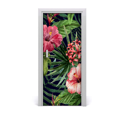 Papel de parede em porta Padrão havaiano