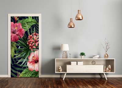 Papel de parede em porta Padrão havaiano