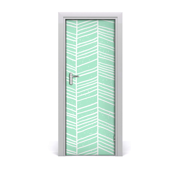 Autocolante para porta Padrão espinha de peixe