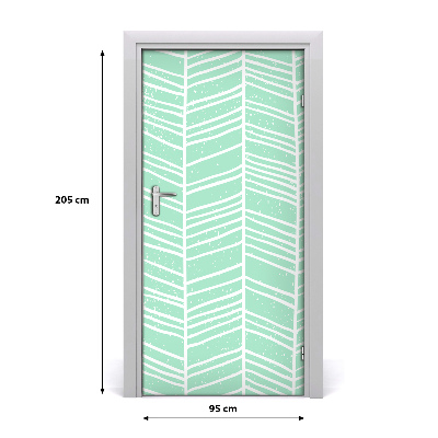 Autocolante para porta Padrão espinha de peixe