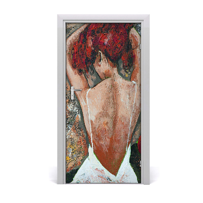 Adesivo em porta Mulher