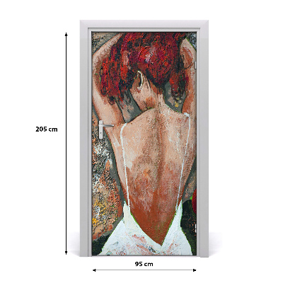 Adesivo em porta Mulher