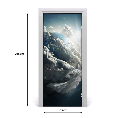 Autocolante para porta Planeta Terra