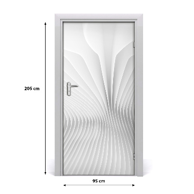 Autocolante para porta Linhas abstratas