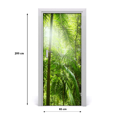 Papel de parede em porta Floresta tropical