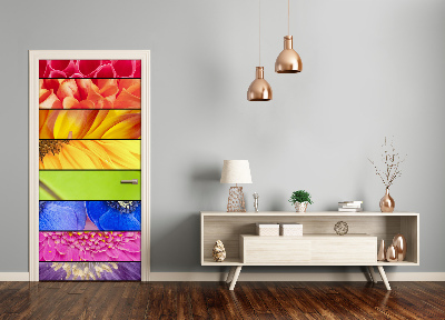 Adesivo em porta Flores coloridas