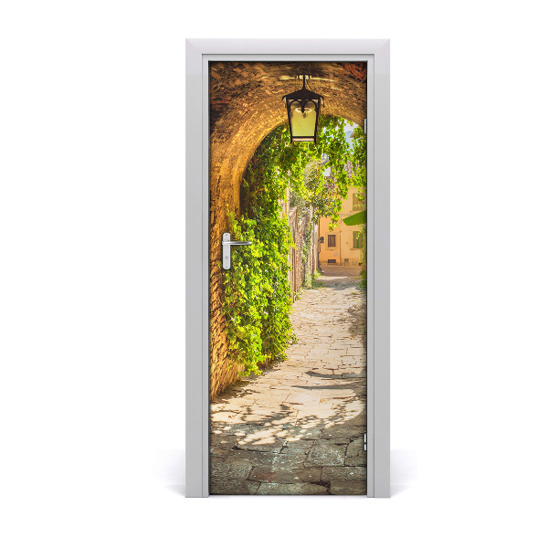 Papel de parede em porta ruas italianas