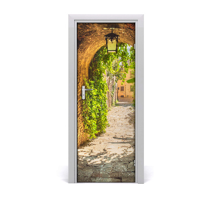 Papel de parede em porta ruas italianas