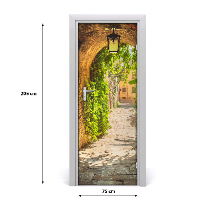 Papel de parede em porta ruas italianas