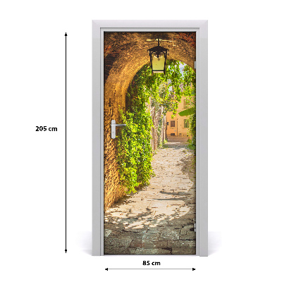 Papel de parede em porta ruas italianas