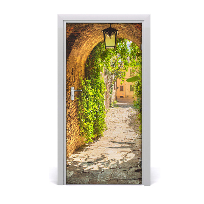 Papel de parede em porta ruas italianas