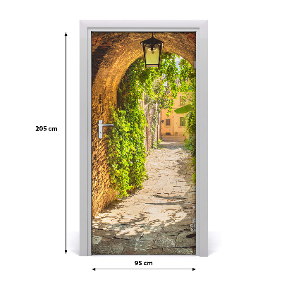 Papel de parede em porta ruas italianas