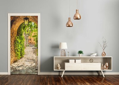 Papel de parede em porta ruas italianas