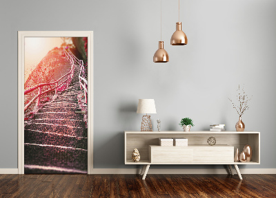 Adesivo em porta Escadas nas montanhas