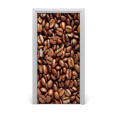 Papel de parede em porta Grãos de café
