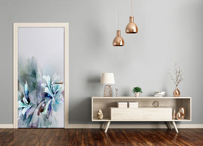 Autocolante para porta Flores abstratas