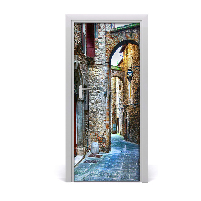 Papel de parede em porta ruas italianas