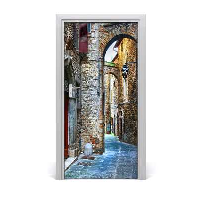 Papel de parede em porta ruas italianas