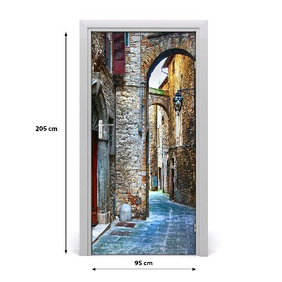 Papel de parede em porta ruas italianas