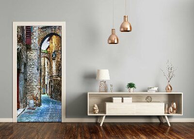 Papel de parede em porta ruas italianas