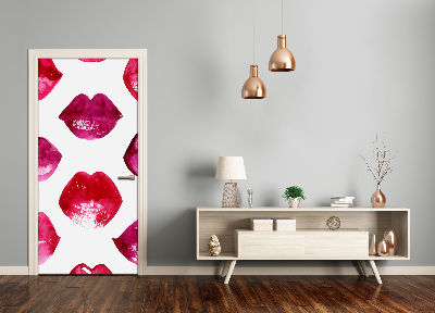 Papel de parede em porta Lábios vermelhos